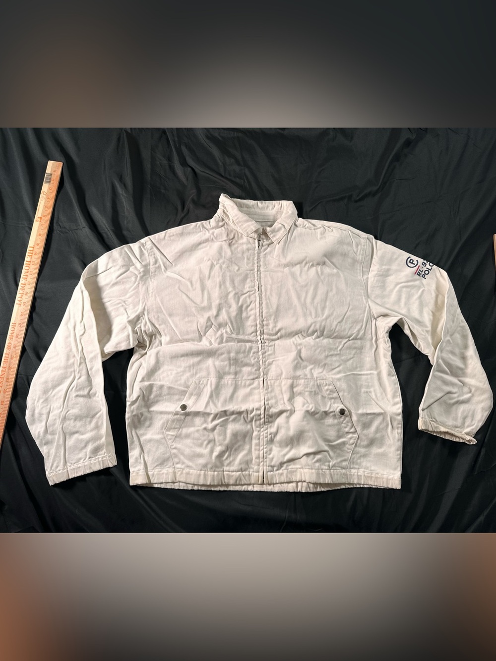 Polo Ralph Lauren Rare Vintage RL-92 Ivory FullZip Harrington Large Jacket Retro